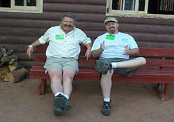 Director Carl and Instructor Robert relaxing after class at the Colorado YMCA 