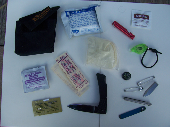 WMO survival belt pouch W/KA bar lock blade knife